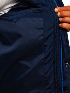 Giubbotto invernale trapuntato da uomo blu Bolf 1182