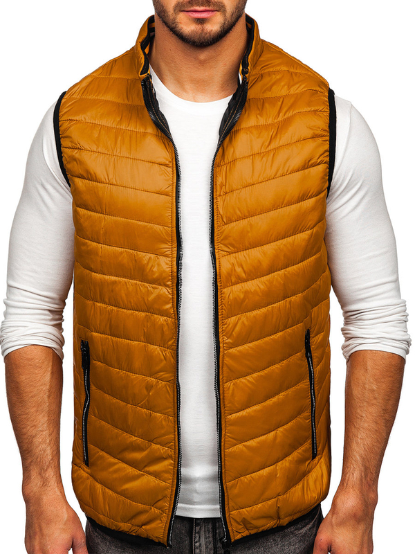 Gilet trapuntato da uomo cammello Bolf 7103