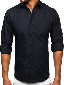 Uomo Camicia elegante a maniche lunghe Grafite Bolf 6944