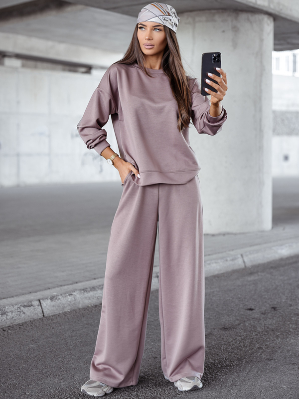 Tuta due pezzi con zip da donna burro cappuccino Bolf 821111