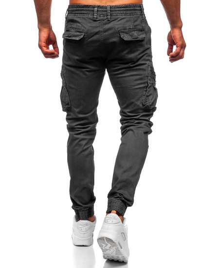 Pantaloni jogger tipo cargo da uomo grafite Bolf 8983