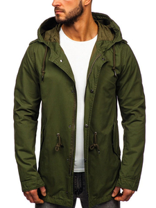 Giacca mezza stagione tipo parka da uomo verde Bolf 5391