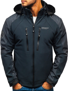 Giacca tipo softshell da uomo grafite Bolf P06