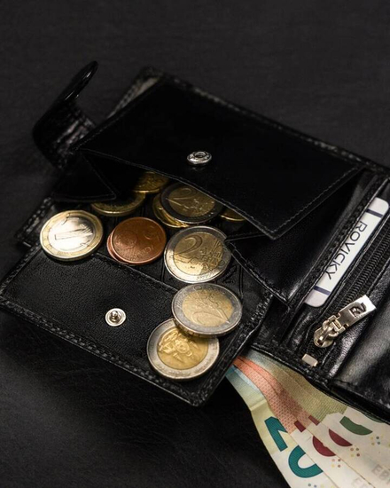 Uomo Portafoglio in pelle Nero 24138