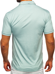 Camicia a maniche corte da uomo verde menta Bolf 2005