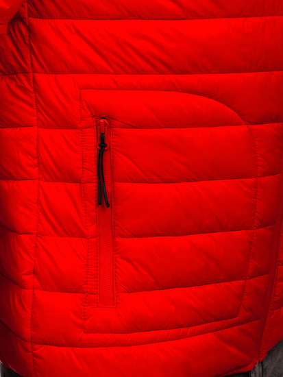 Giacca trapuntata mezza stagione da uomo rossa Bolf 13007