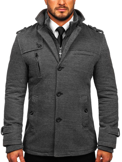 Cappotto invernale da uomo grigio Bolf 88802