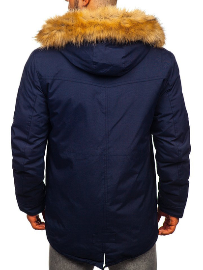 Giubbotto invernale tipo parka blu Bolf 1972