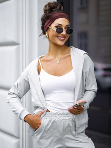 Tuta da donna due pezzi con cappuccio Melange Bolf 821110