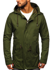 Giacca mezza stagione tipo parka da uomo verde Bolf 5391