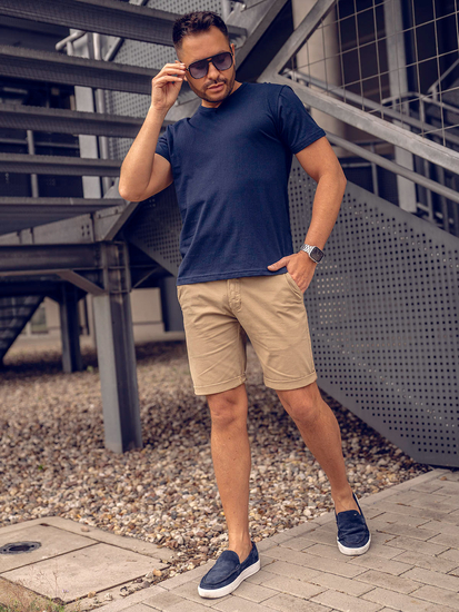 Maglietta a maniche lunghe con scollo a V, da uomo, blu navy, Bolf 192131A