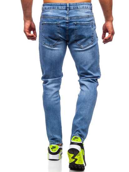 Pantaloni in jeans skinny fit da uomo blu Bolf KX536