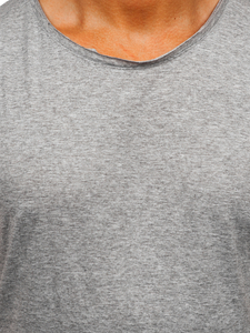 Canotta da uomo in cotone grigio con stampa semplice Bolf 1205