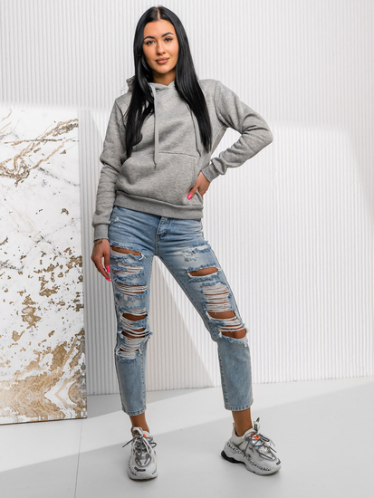 Donna Felpa a canguro Grigio Bolf W02A1