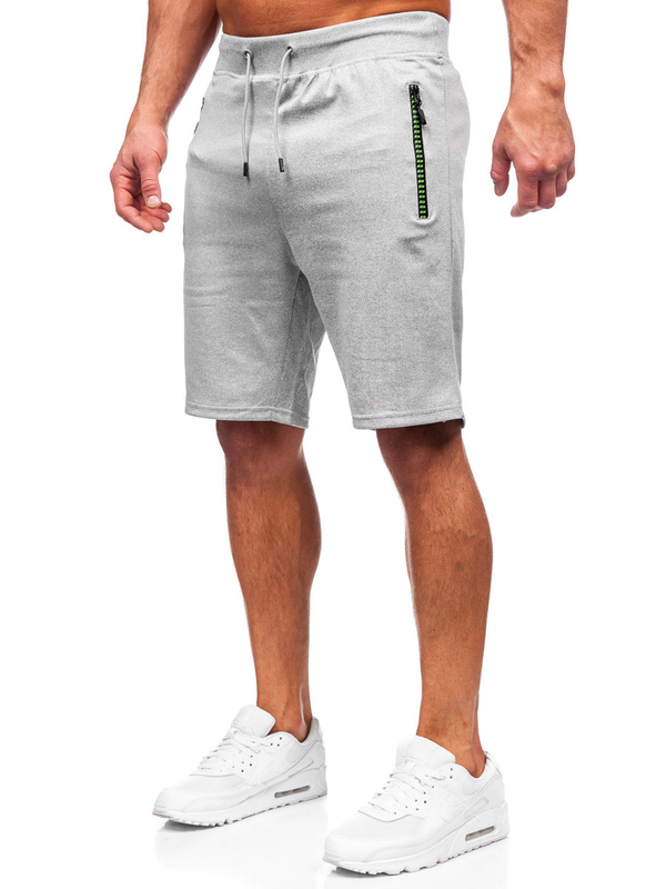 Pantaloncini di tuta da uomo grigi Bolf 8K288