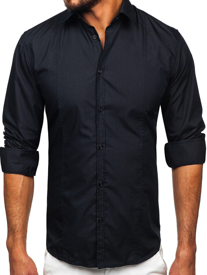 Uomo Camicia elegante a maniche lunghe Grafite Bolf 6944