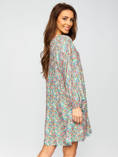 Abito floreale da donna verde Bolf 3019