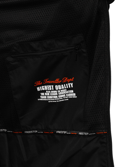 Giacca softshell mezza stagione da uomo nero-arancione Bolf WX088A