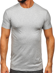 T-shirt senza stampa da uomo grigia Bolf MT3001