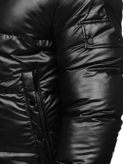 Giubbotto sportivo trapuntato invernale da uomo nero Bolf EX2125