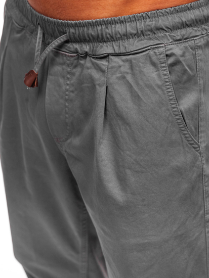 Uomo Pantaloni chino in tessuto Grigio Bolf 6237