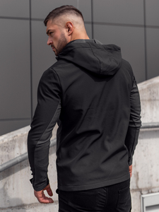 Giacca softshell mezza stagione da uomo nera Bolf HM188