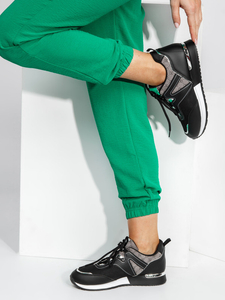 Scarpe sneakers da donna nere Bolf AD739