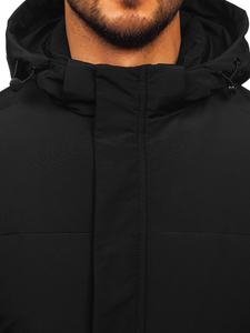 Uomo Giacca invernale trapuntata lunga Nero Bolf 31M5009