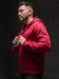 Felpa con cappuccio da uomo bordò Bolf 2008A1