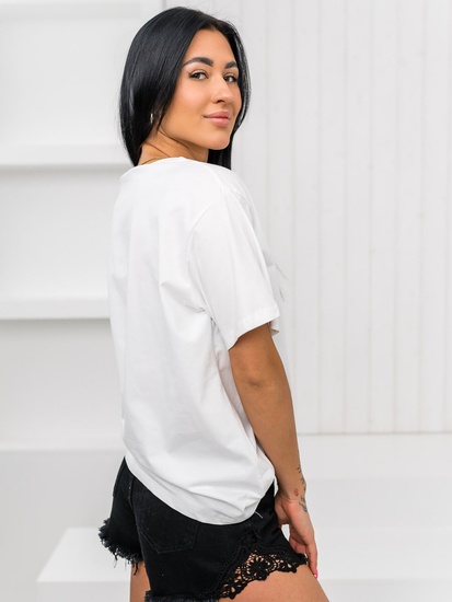 Donna T-shirt stampata Bianco Bolf 96T633