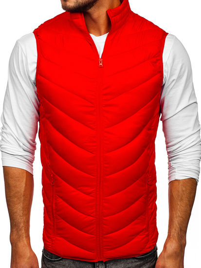 Gilet trapuntato da uomo rosso Bolf 13073