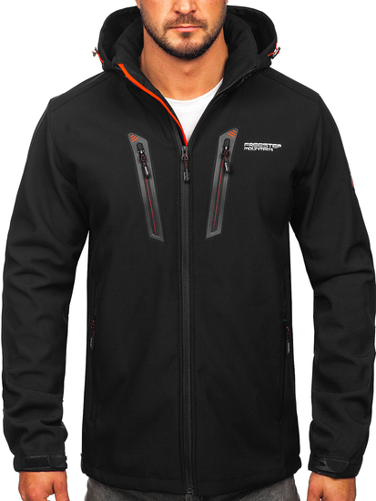 Giacca softshell da uomo nero-rossa Bolf WX086A