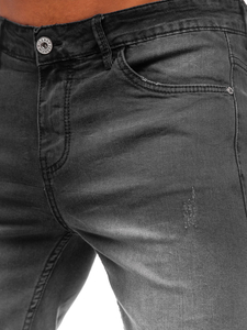 Pantaloncini corti in jeans da uomo neri Bolf K15004-2