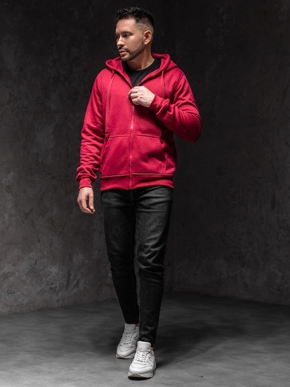 Felpa con cappuccio da uomo bordò Bolf 2008A1