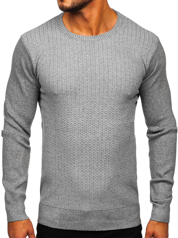 Maglione da uomo grigio Bolf S8523