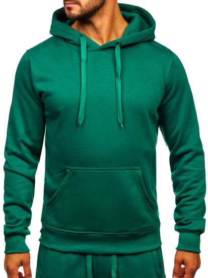 Uomo Completo sportivo con cappuccio Verde Bolf D003
