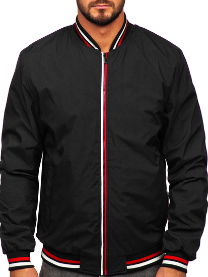 Giacca mezza stagione bomber da uomo nera Bolf 84M3001