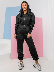 Tuta intera a due pezzi da donna nera Bolf 8C79