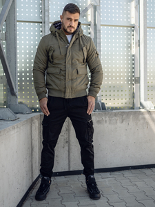 Giubbotto invernale spesso in cotone da uomo verde Bolf 1890A