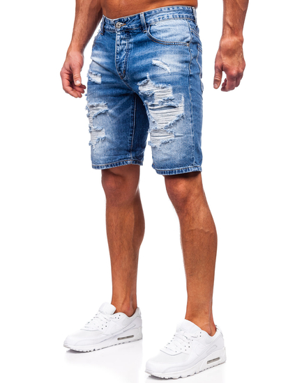 Pantaloncini in jeans da uomo blu Bolf RJ953