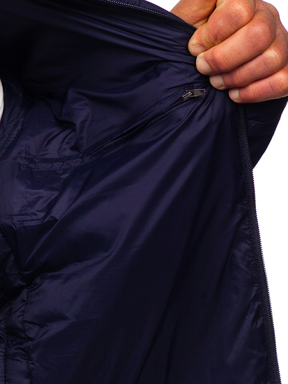 Giacca trapuntata mezza stagione da uomo blu Bolf 23M9005