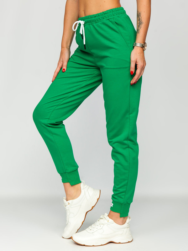 Pantaloni di tuta da donna verdi Bolf VE13