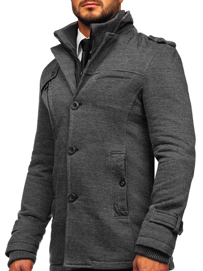 Cappotto invernale da uomo grigio Bolf 88802