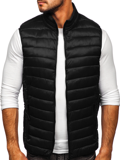 Gilet trapuntato da uomo nero Bolf HDL88001