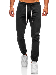 Pantaloni tipo jogger da uomo neri Bolf 1145
