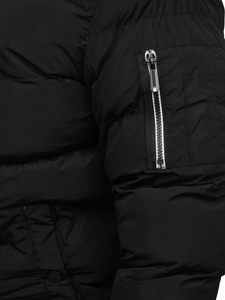 Giubbotto invernale trapuntato da uomo nero Bolf 6971