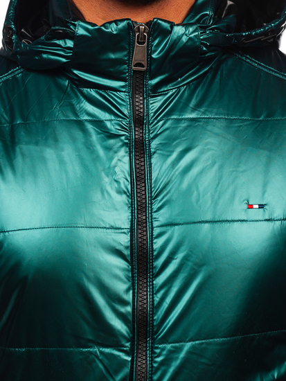 Giacca sportiva trapuntata mezza stagione da uomo verde Bolf 2143