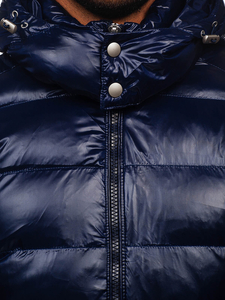 Giubbotto invernale trapuntato da uomo blu Bolf 9981