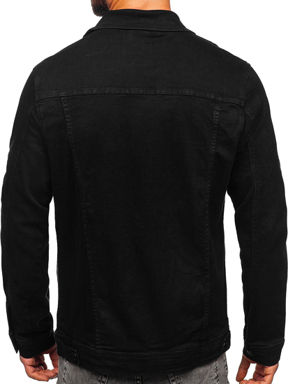 Giacca in jeans da uomo nera Bolf G131