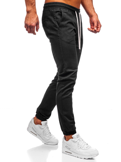 Pantaloni tipo jogger da uomo neri Bolf 1145